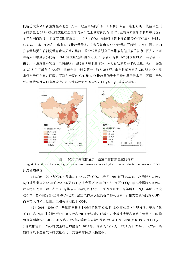 碳中和愿景下的污水处理厂温室气体排放情景模拟研究_第8页