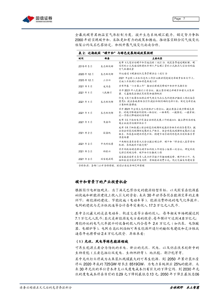 国信证券：投资全球性产业大趋势-易方达碳中和50ETF投资价值分析_第7页