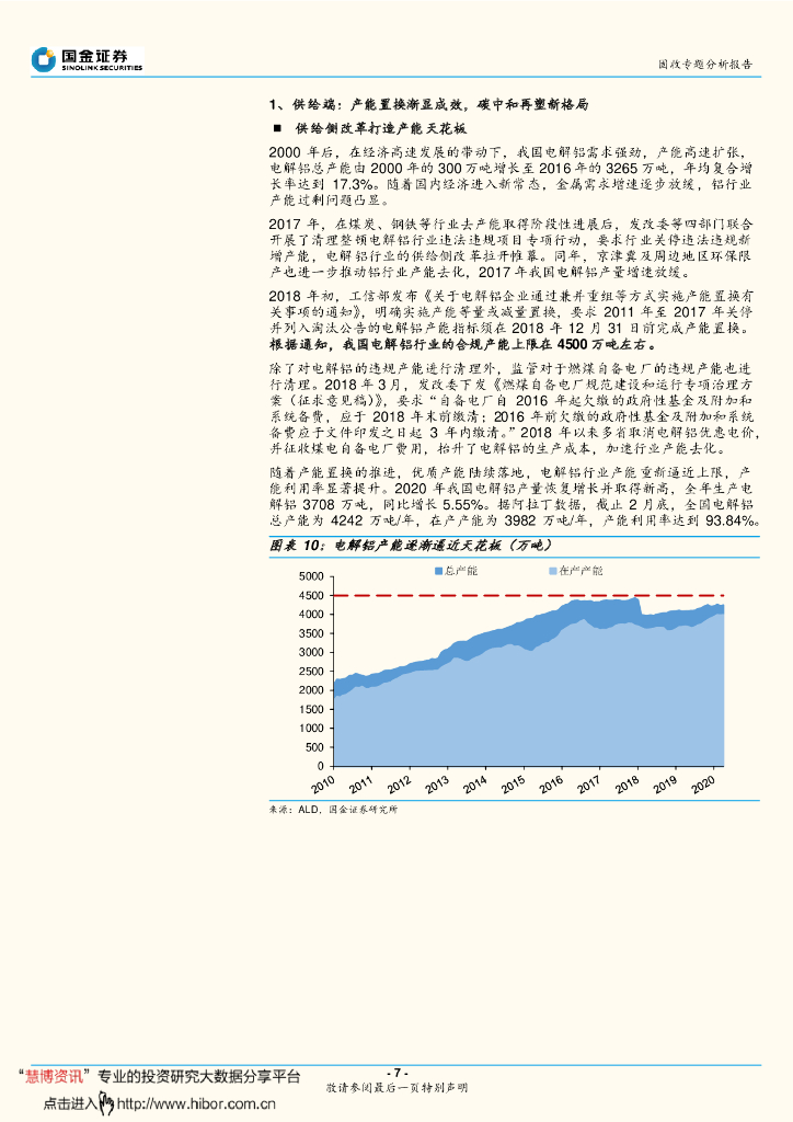 国金证券：有色金属信用研究之一 盈利向好，碳中和重塑铝业新格局_第7页
