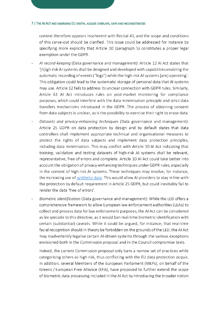 欧洲政策研究中心：人工智能法案和新兴的欧盟数字保护法——重叠、差距和不一致（英文版）_第10页