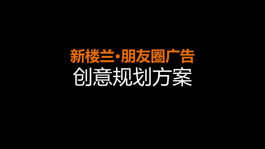 美广-新楼兰朋友圈广告创意规划方案