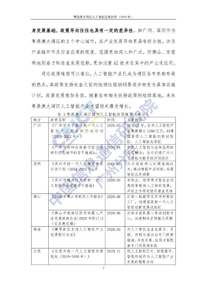 中国信通院：粤港澳大湾区-人工智能发展报告（2020年）_第9页