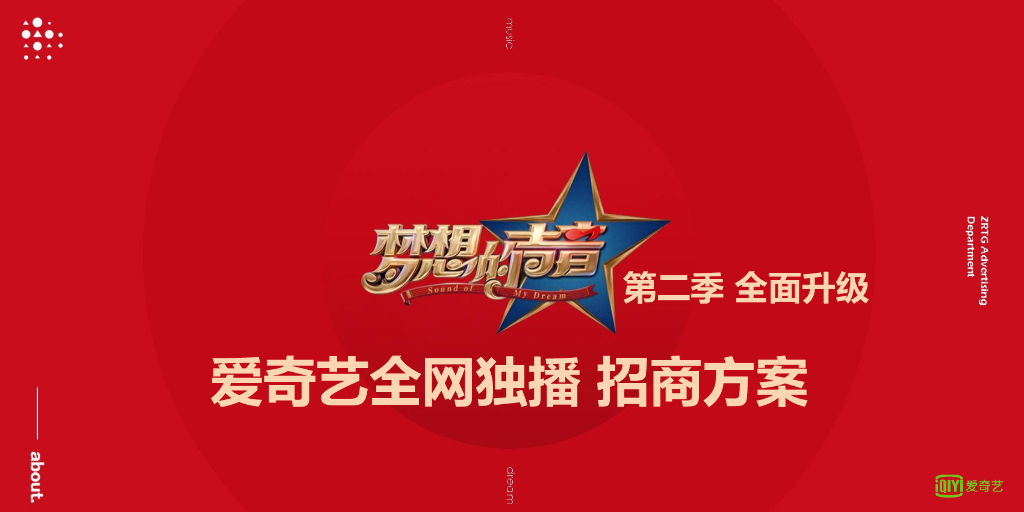 2017爱奇艺Q4全网独播综艺《梦想的声音2》招商方案