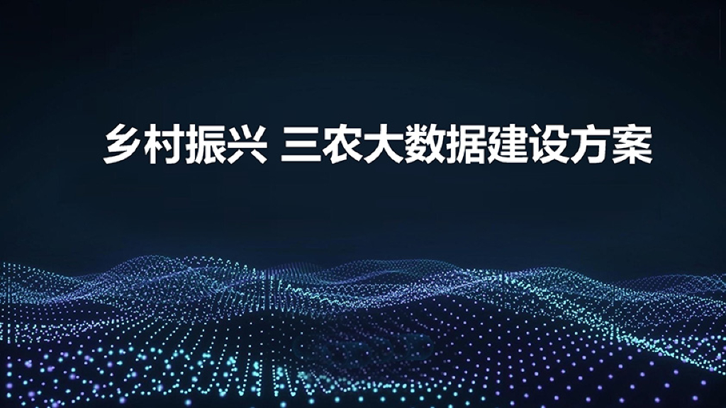 乡村振兴三农大数据建设方案