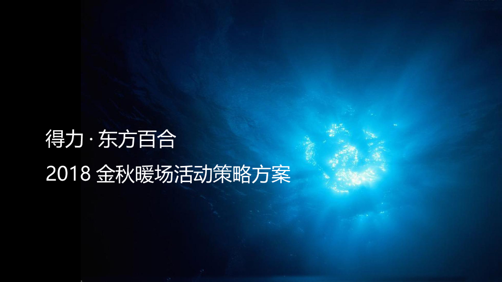 2018东方百合金秋暖场活动策略方案