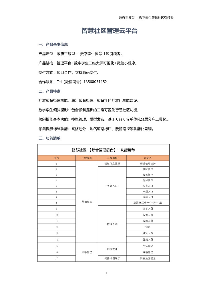 智慧街道智慧社区二三维一体化管理平台