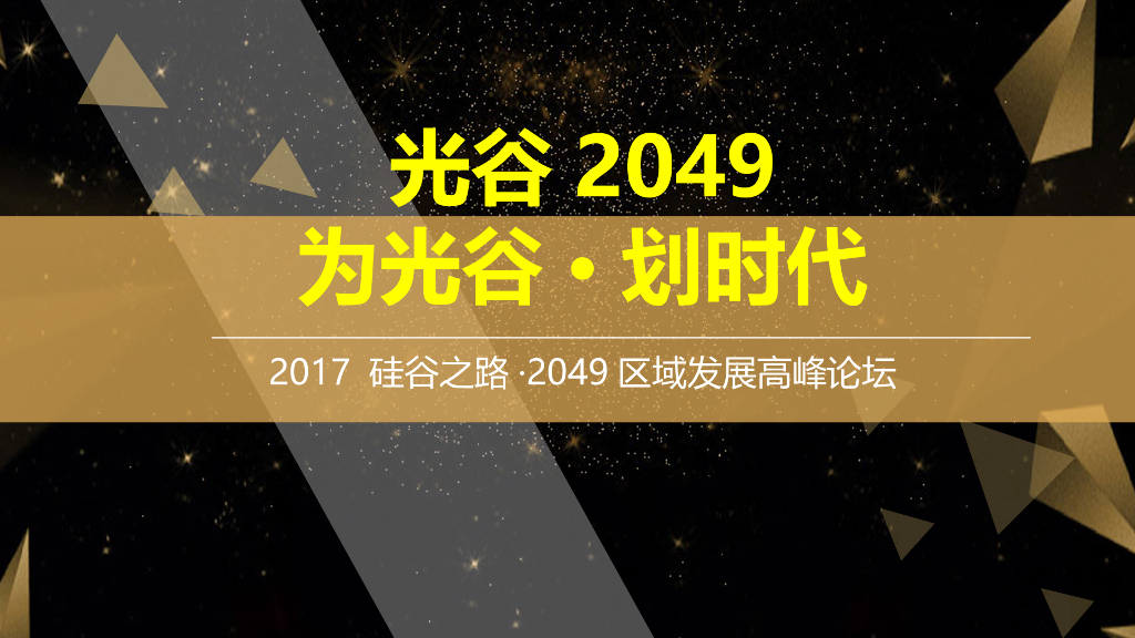2017硅谷之路2049区域发展高峰论坛方案