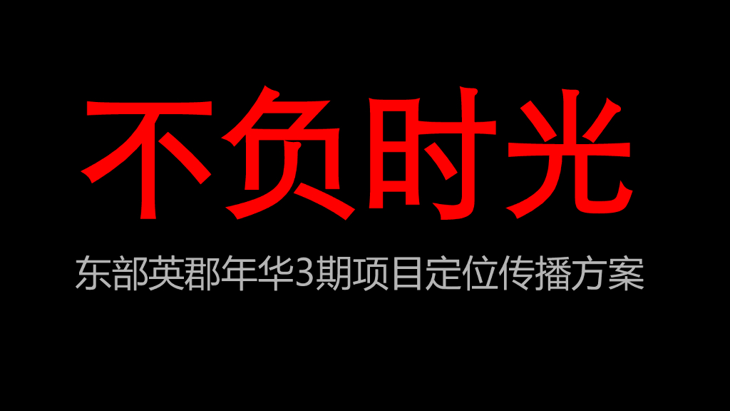 2016东部英郡年华假日广场项目定位传播方案