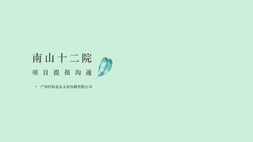 南山十二院文旅项目策略推广案