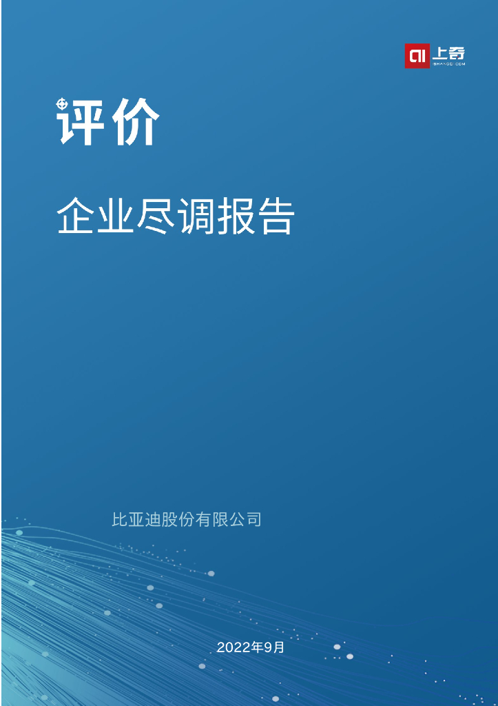 上奇研究院：2022企业尽调报告——比亚迪