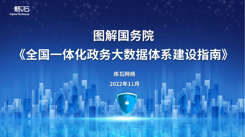 炼石网络：图解《全国一体化政务大数据体系建设指南》