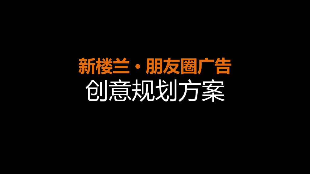 美广-新楼兰朋友圈广告创意规划方案