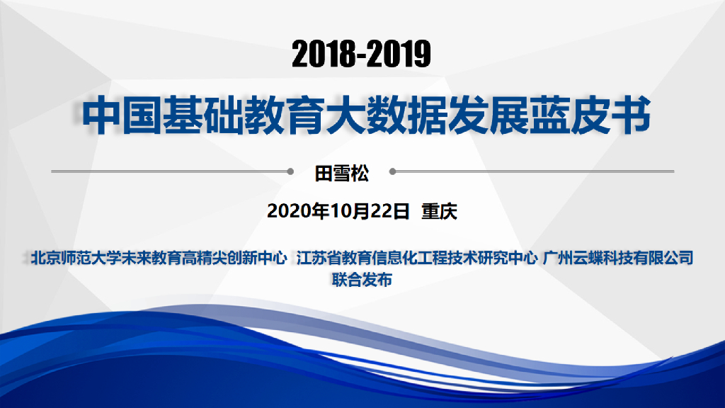 中国基础教育大数据发展蓝皮书（2018-2019）