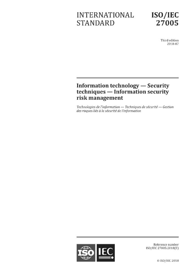 ISO/IEC 27005:2018 信息技术 安全技术 信息安全风险管理（英文版）