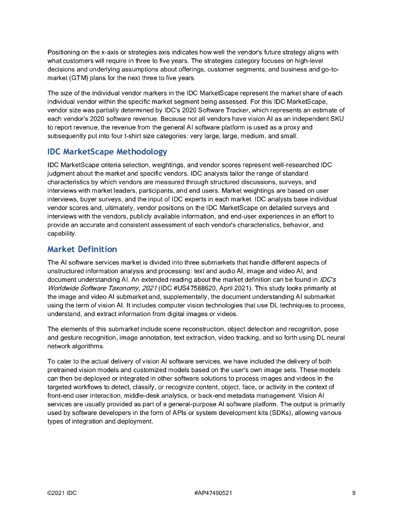 IDC：2021 亚太区（不含日本）视觉人工智能软件平台厂商测评（英文版）_第9页