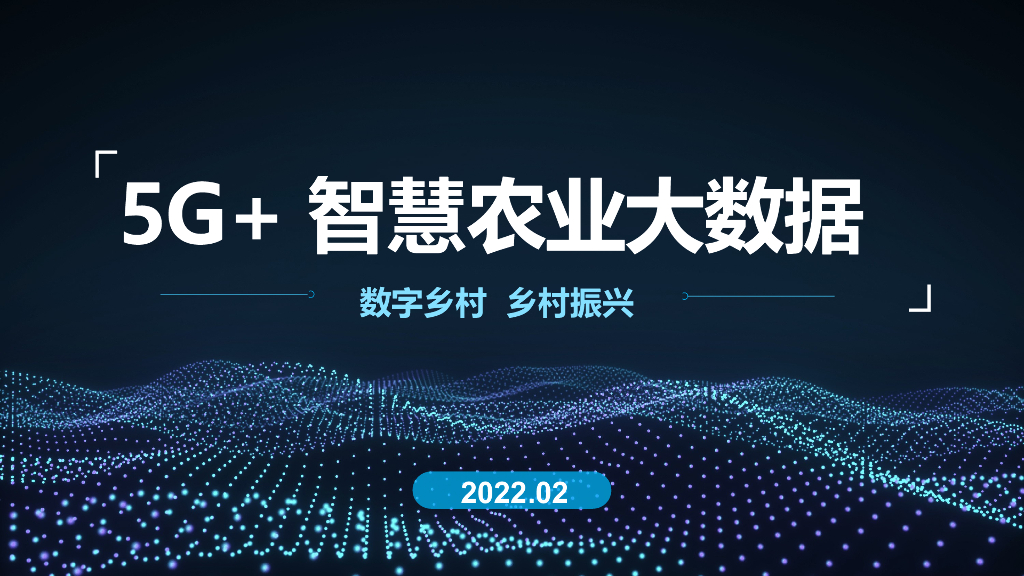 5G+智慧农业大数据-数字乡村乡村振兴整体建设方案