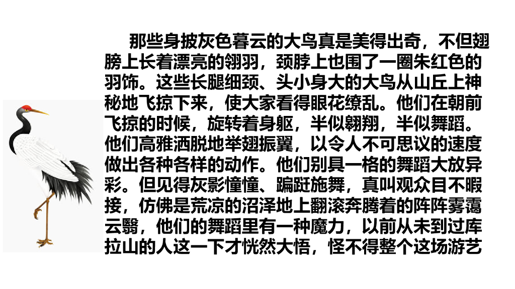 部编版六年级语文下册链接1：鹤之舞表演大会片段