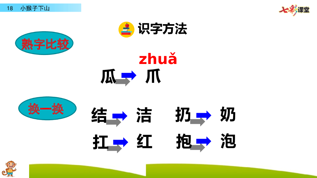 部编版一年级语文下册18 小猴子下山_第10页