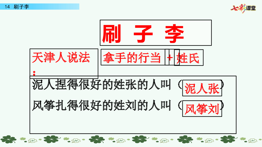 部编版五年级语文下册14 刷子李
