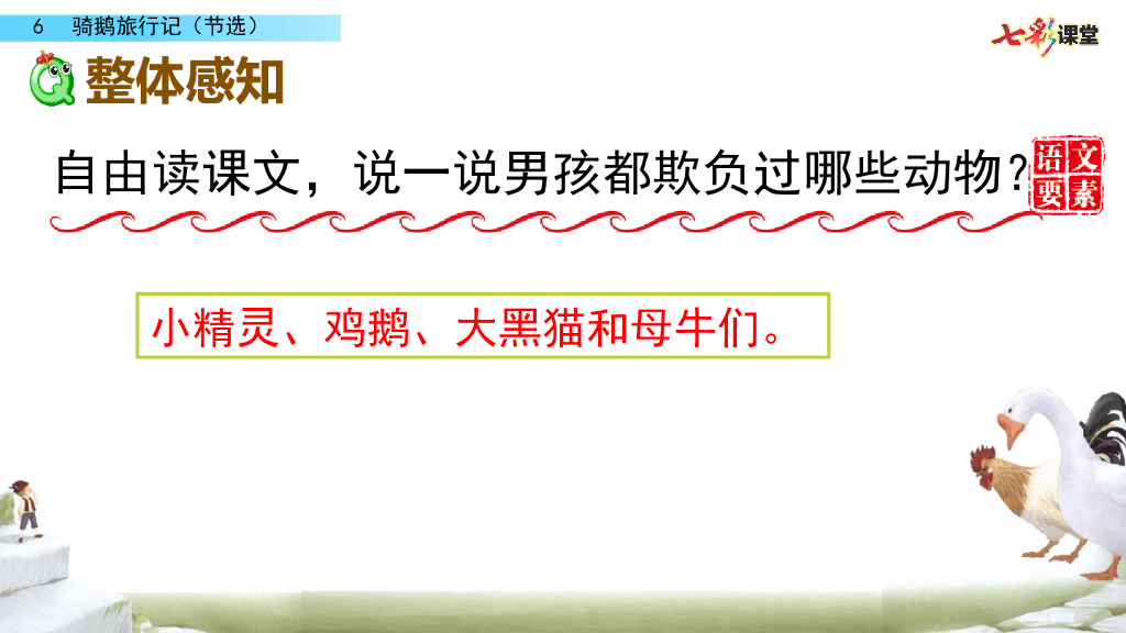 部编版六年级语文下册6 骑鹅旅行记（节选）_第10页
