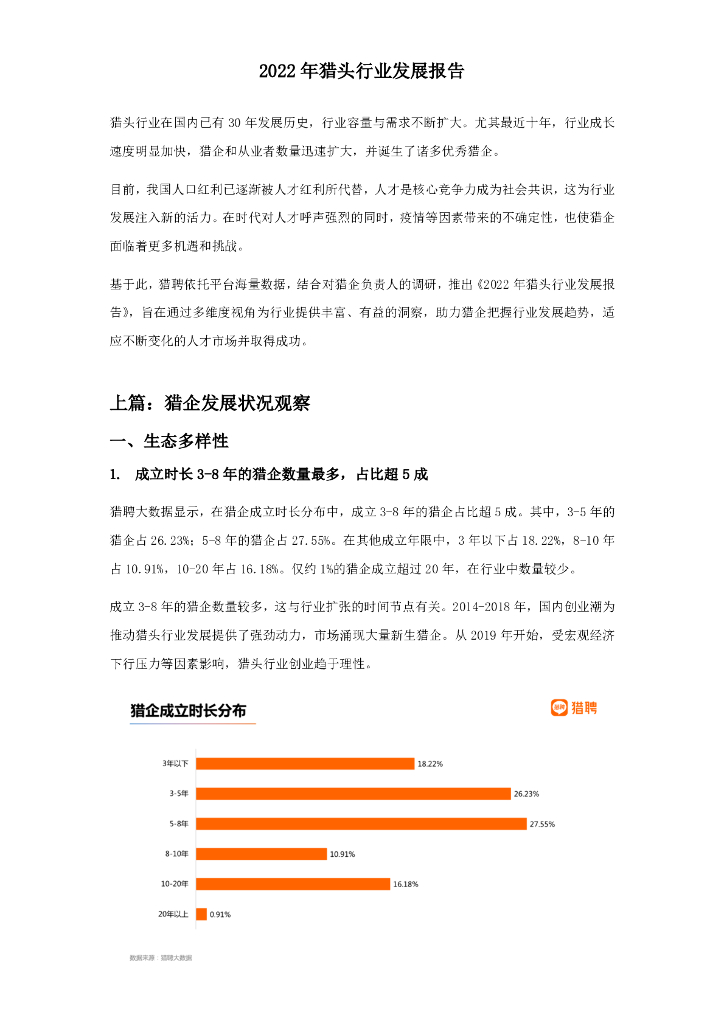 猎聘：2022年猎头行业发展报告