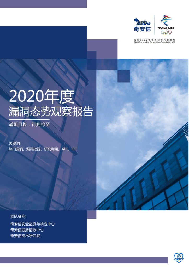 奇安信：2020年度漏洞态势观察报告