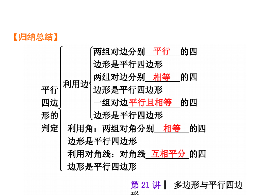 中考复习课件【第21讲】多边形与平行四边形（30页）ppt课件_第8页