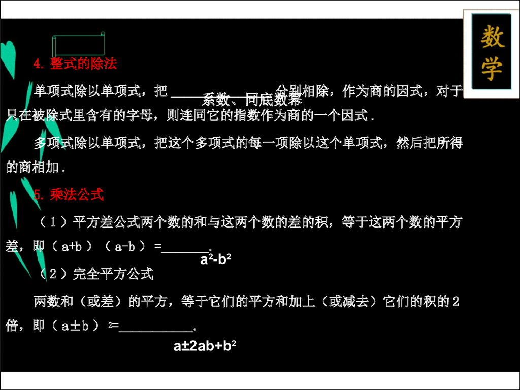 新北师大中考数学二轮复习专题一-数与式---式ppt课件_第6页