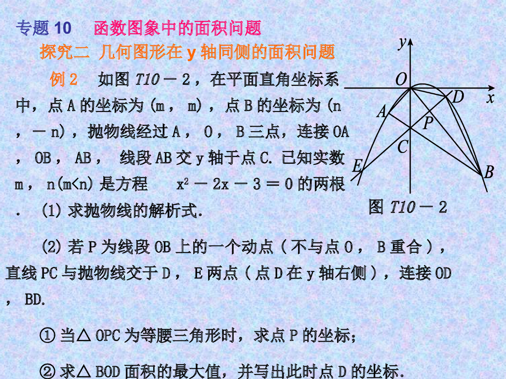 年中考数学总复习专题10-函数图象中的面积问题ppt课件_第10页