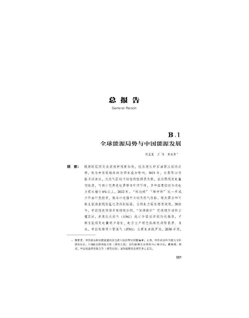 黄晓勇、陈卫东等《世界<em>能源</em>蓝皮书：世界<em>能源</em>发展报告（2022）》电子书 海报