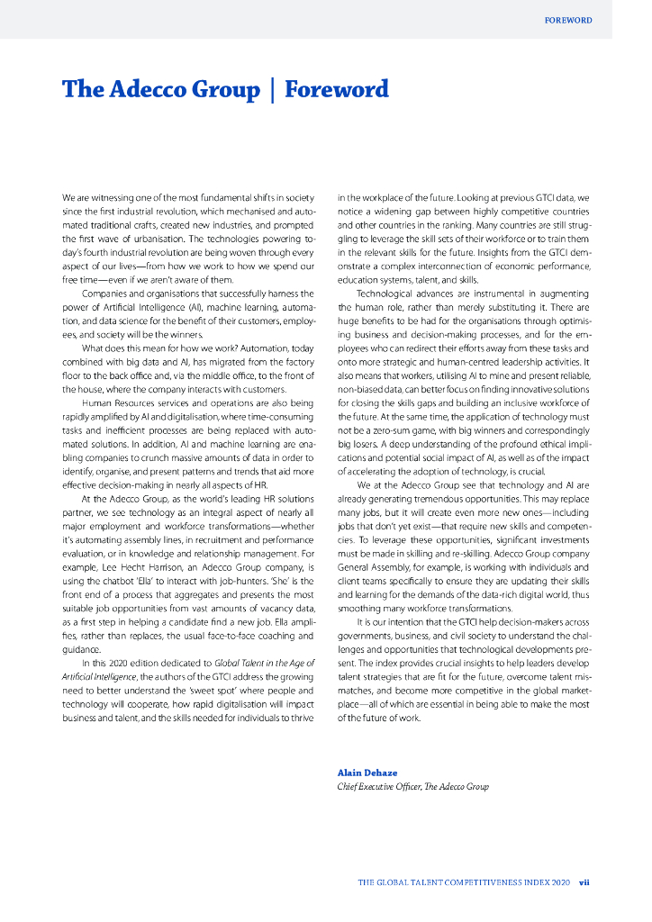 Adecco&INSEAD：2020全球人才竞争力指数——人工智能时代的全球人才（英文版）_第9页