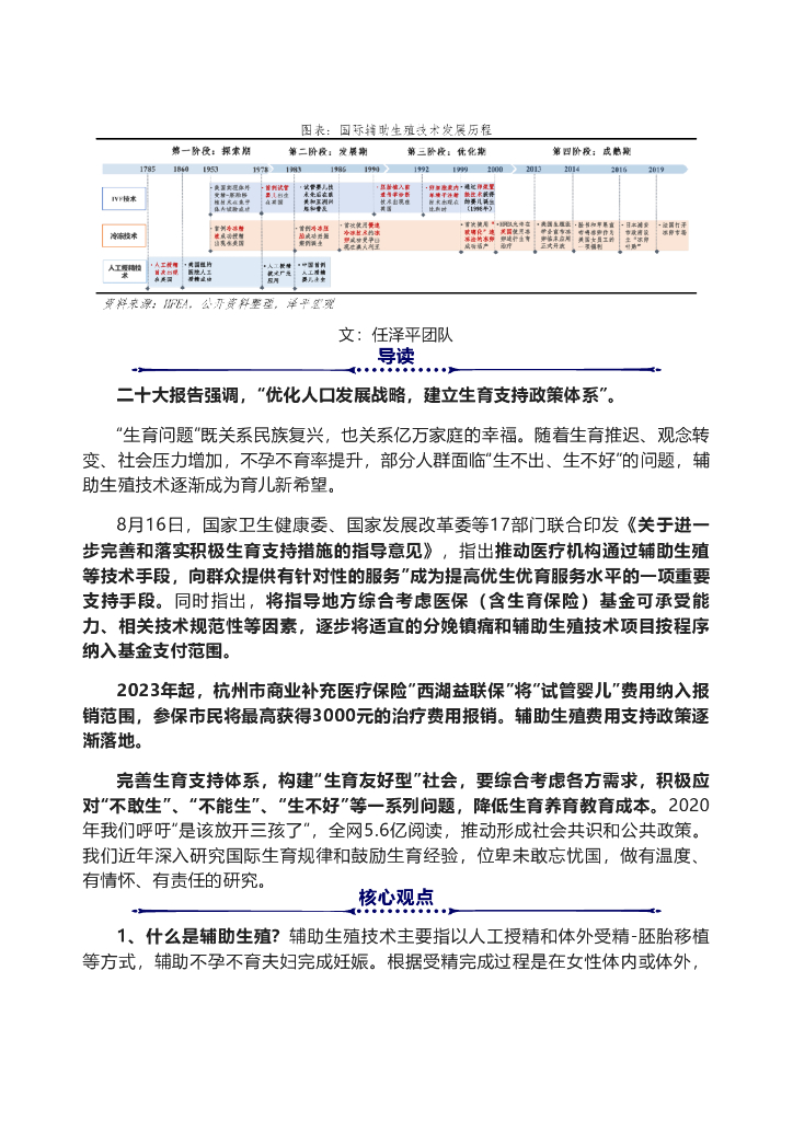 泽平宏观：国际<em>辅助生殖</em>研究报告2022