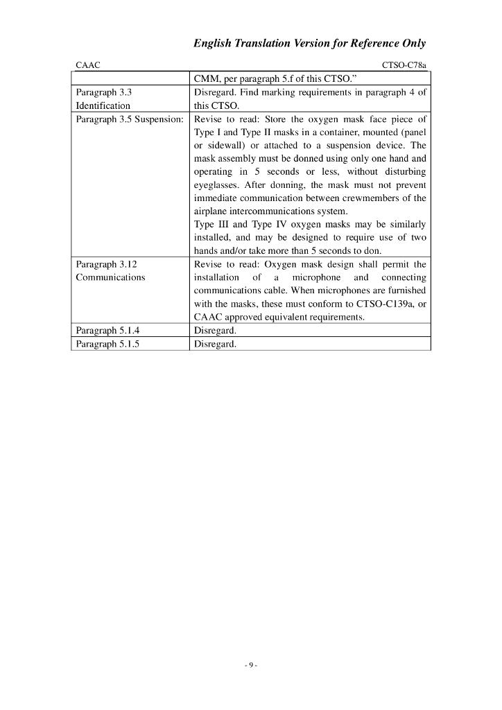 机组人员肺式氧气面罩(英文翻译版)_第9页