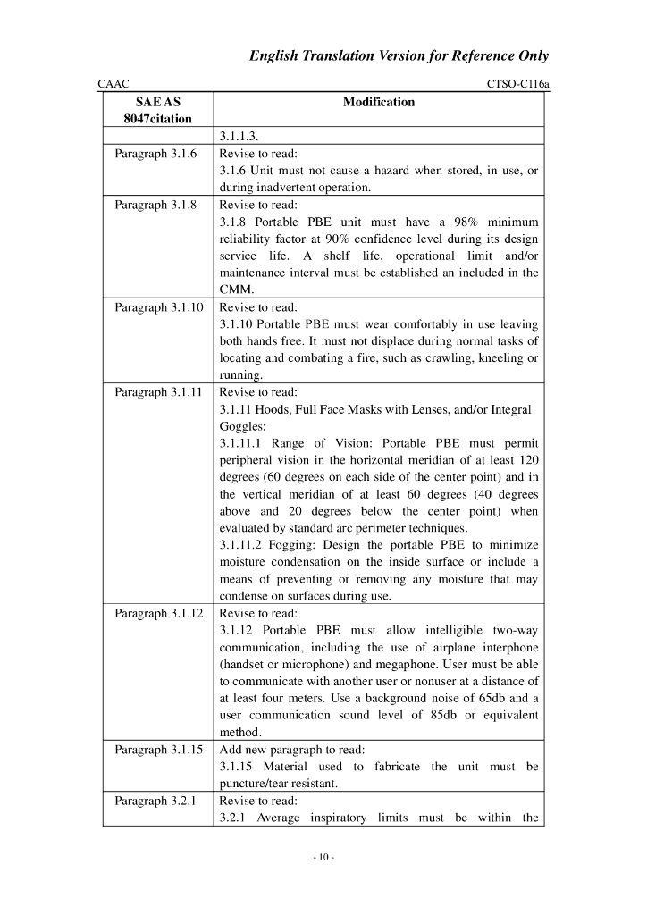机组人员便携防护式呼吸装置(英文翻译版)_第10页