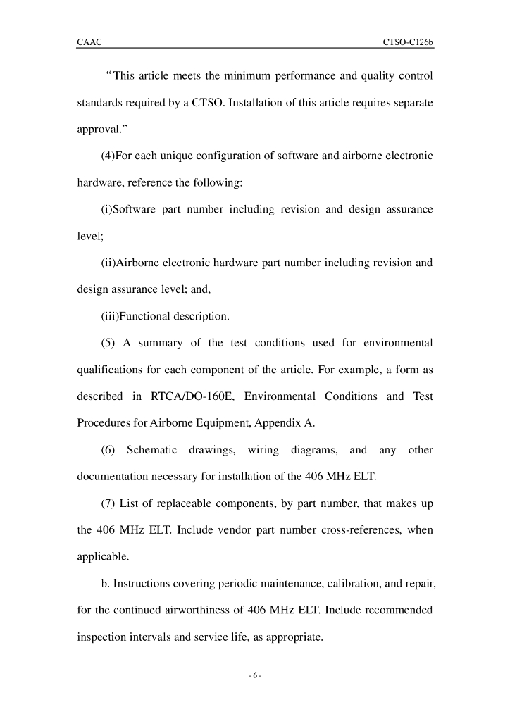406MHz应急定位发射器（ELT）（英文）_第6页