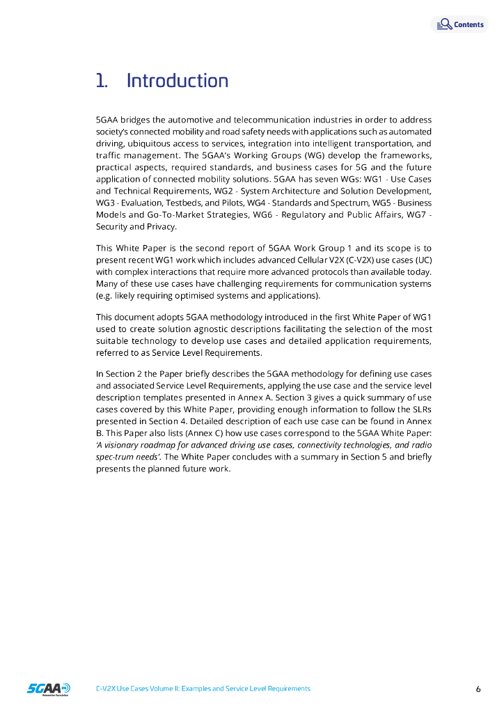 5GAA_White-Paper_C-V2X-Use-Cases-Volume-II Examples and Service Level Requirements_第6页