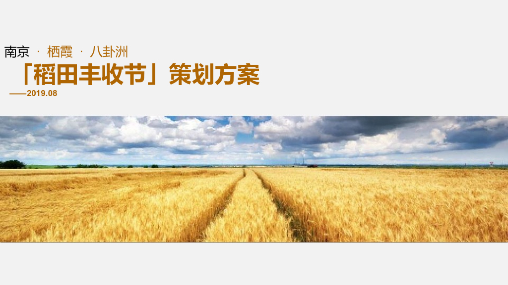 2019年稻田丰收节系列活动策划案（含中秋、国庆）