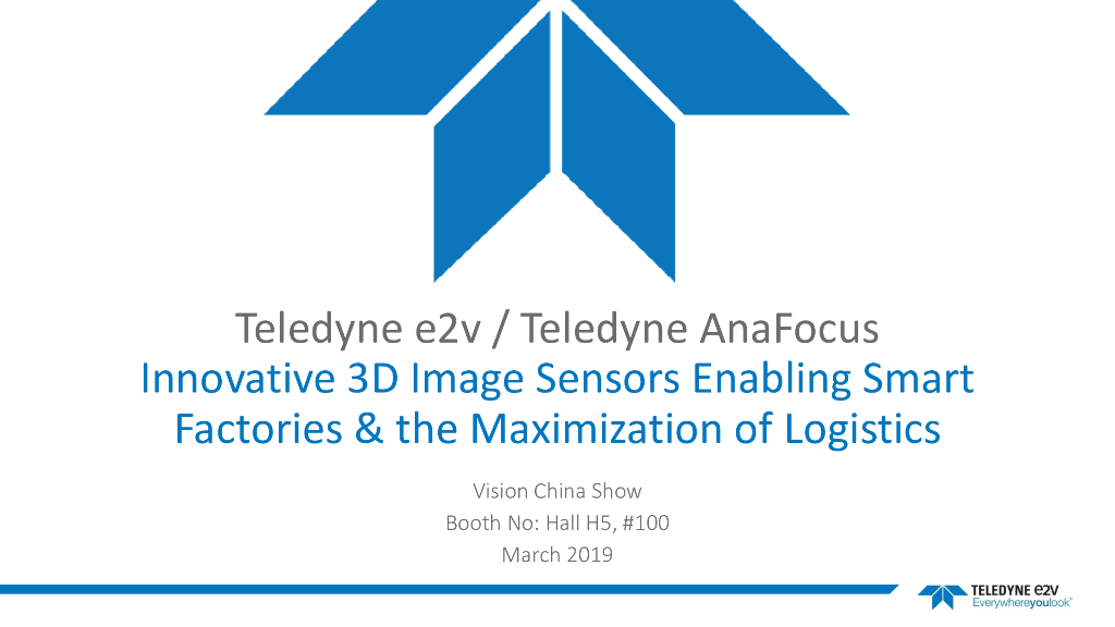 Teledyne E2V新一代智慧图像传感器让机器视觉更强大——Teledyne e2v高级业务发展经理  张宇先生