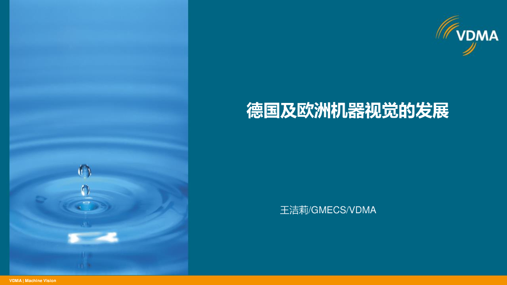 欧洲机器视觉行业发展——德国机械设备制造业联合会机器视觉专业分会经理王洁莉女士