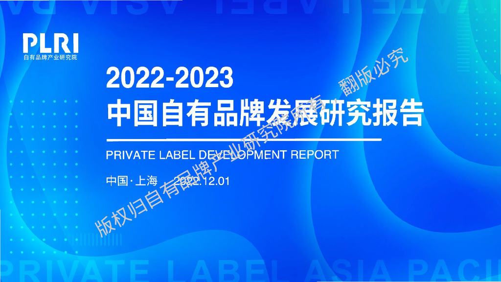 自有品牌产业研究院：中国自有品牌发展研究报告（2022-2023）——零售商调查发现