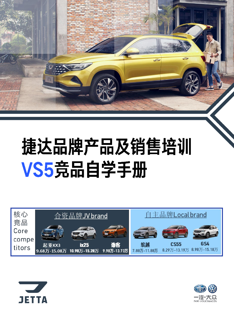 捷达品牌产品及销售培训课程-VS5竞品自学手册