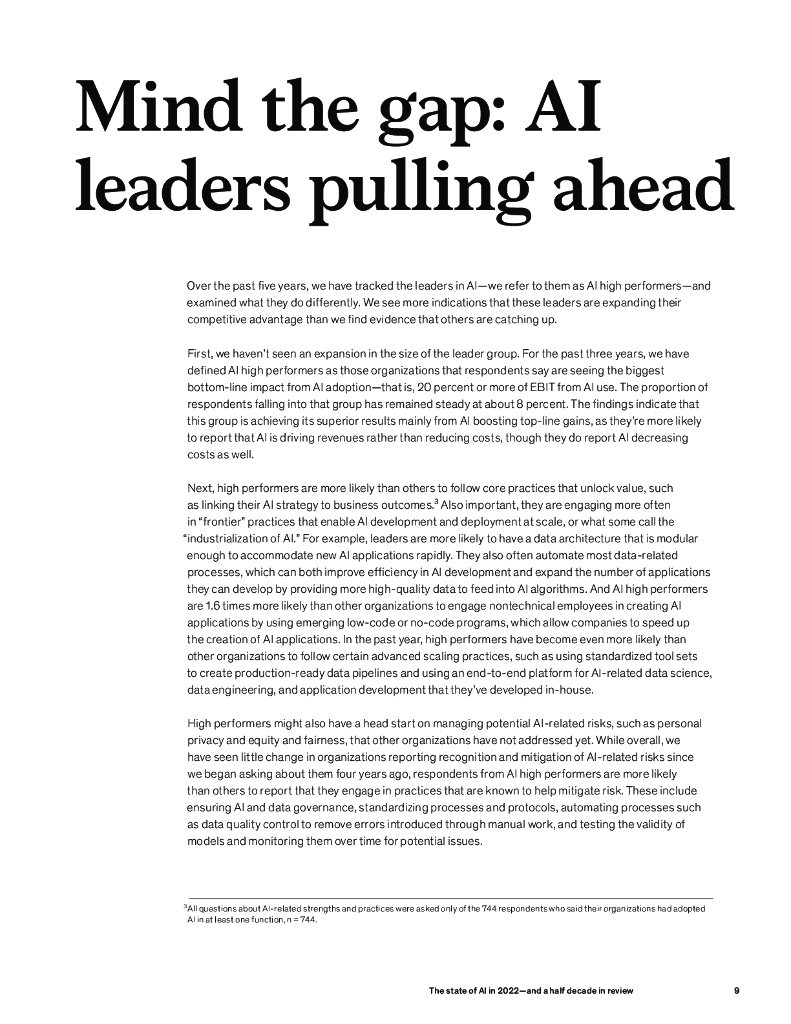 麦肯锡：2022年人工智能现状及五年回顾（英文版）_第9页