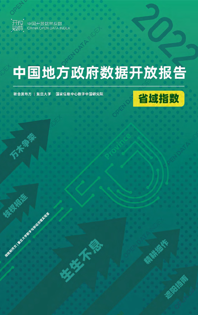 复旦DMG：2022中国地方政府数据开放报告（省域指数）