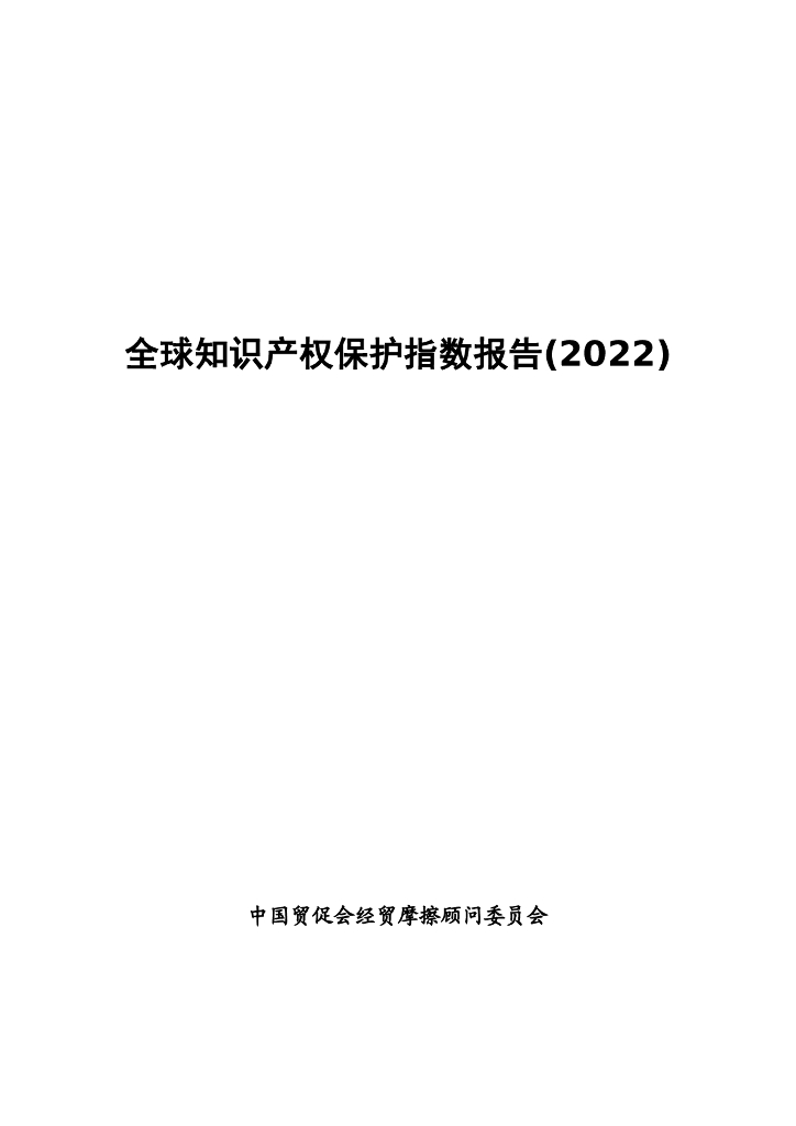 中国贸促会：全球知识产权保护指数报告（2022）