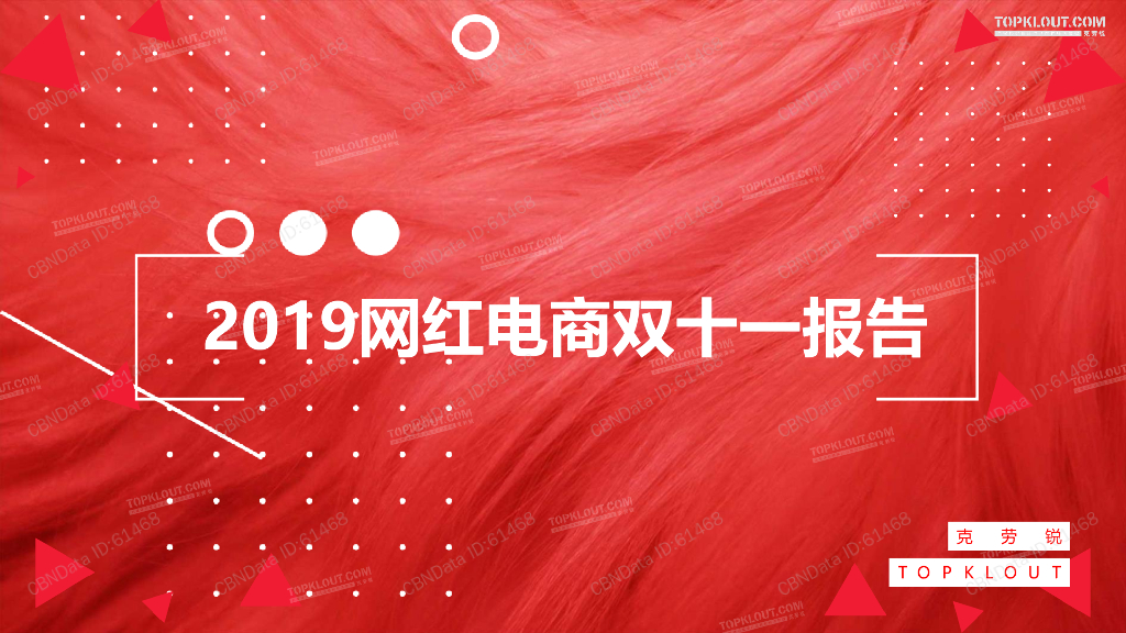 2019网红电商双11报告