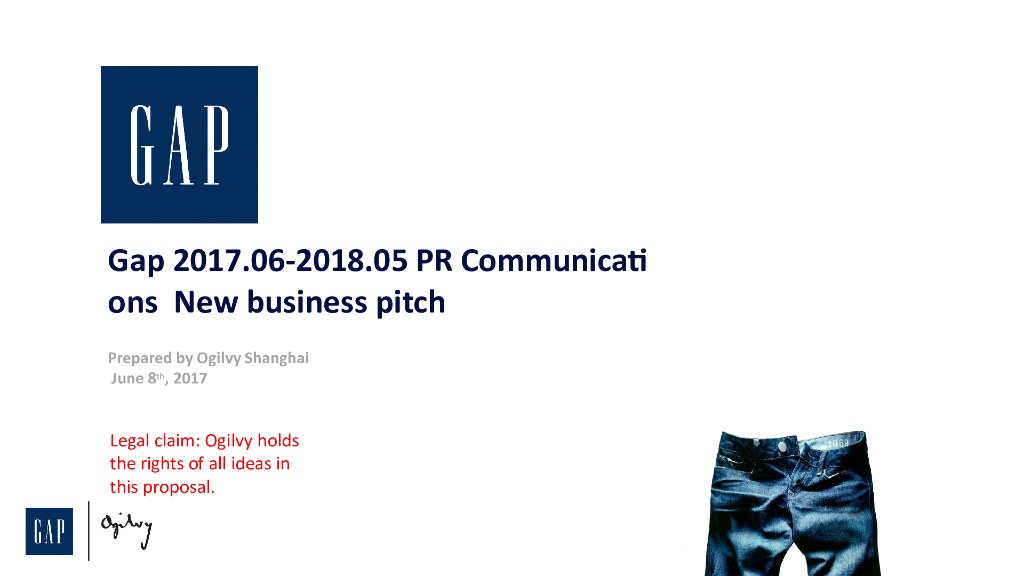 2017Gap Annual PR Communication Proposal