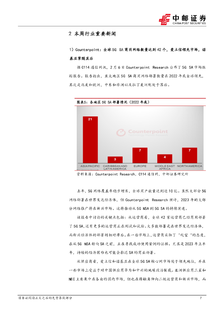 中邮证券：通信行业周报：ChatGPT有望推动算力基础设施需求增长，建议关注通信设备与光模块产业链_第7页