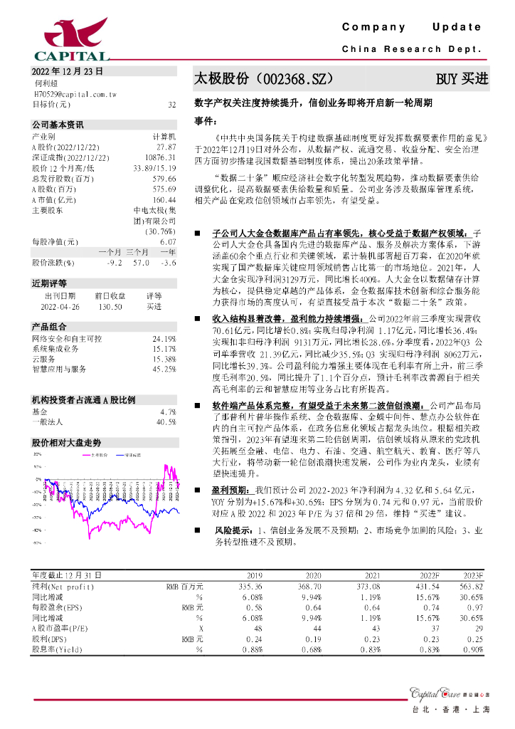 群益证券：太极股份（002368）-<em>数字</em>产权关注度持续提升，信创业务即将开启新一轮周期 海报