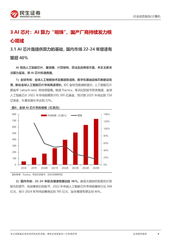 民生证券：计算机行业动态报告：ChatGPT系列报告：算力“军备竞赛”_第8页