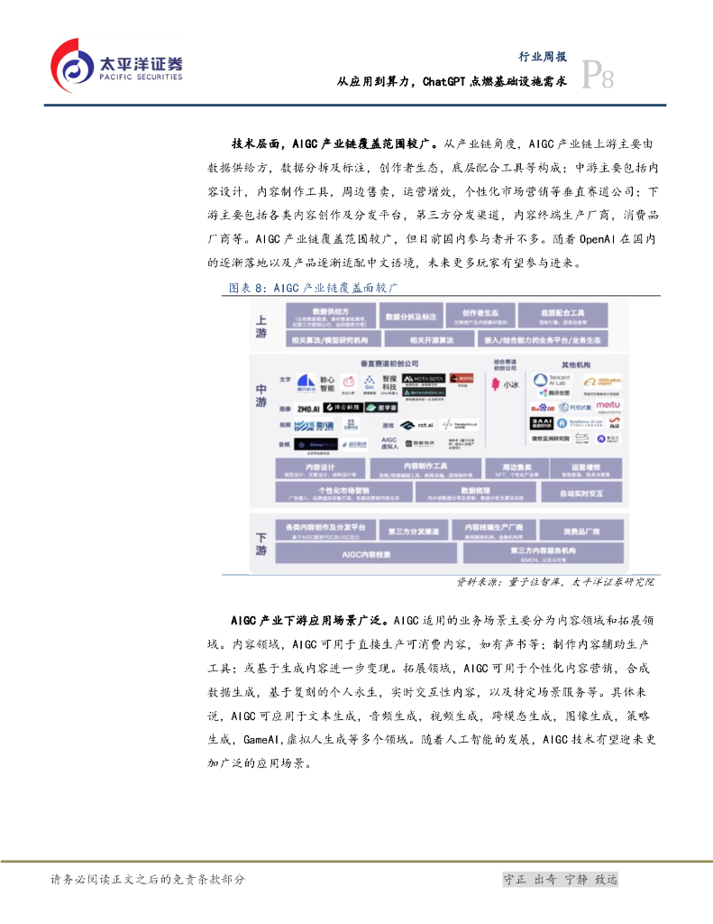 太平洋证券：计算机行业周报：从应用到算力，ChatGPT点燃基础设施需求_第8页